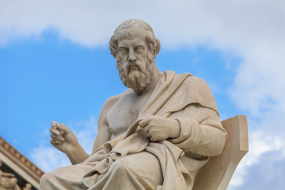 Statue of Plato an ancient greek philosopher