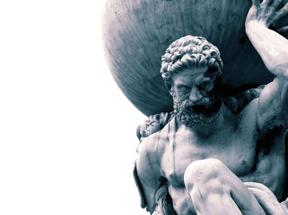 Statue of the Greek God Atlas