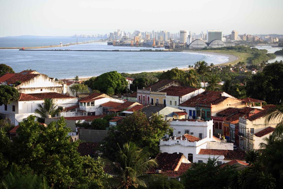 street view of olinda near recife pernambuco state brazil