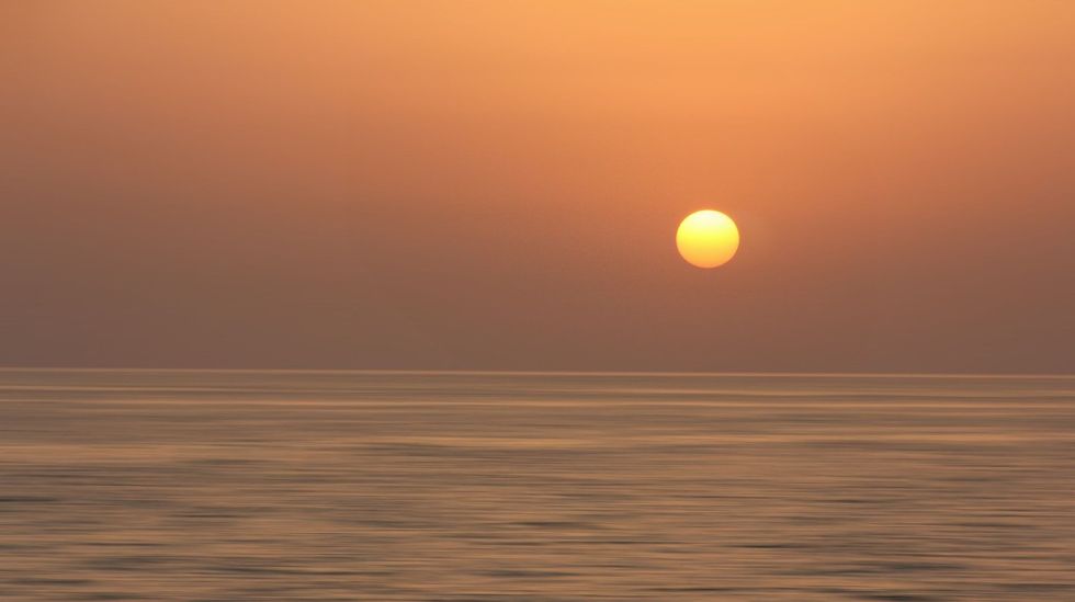 Sun set view.
