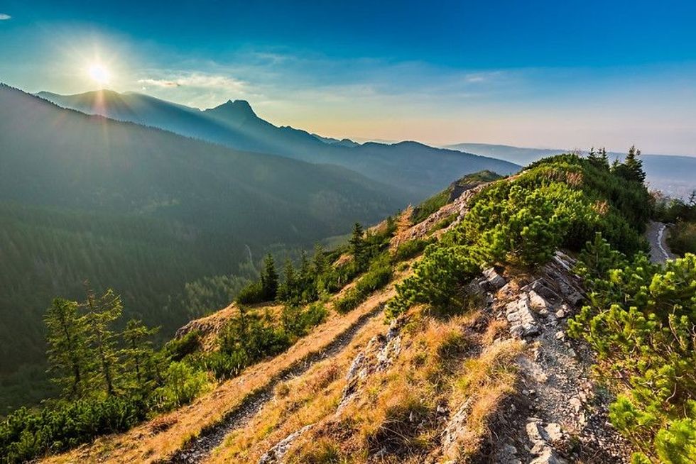 Sunrise on the mountains 