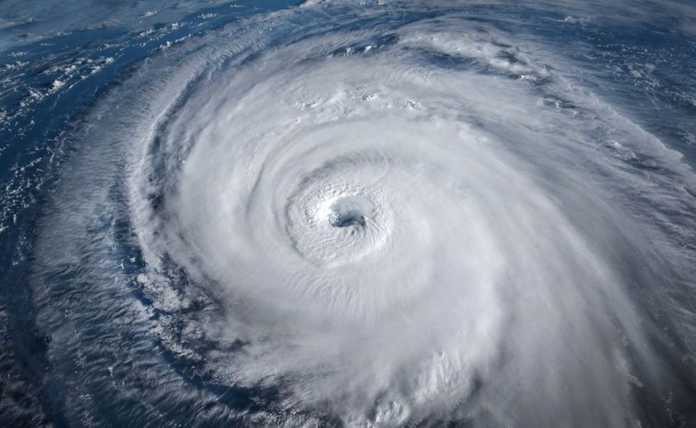 Super Typhoon in the ocean.