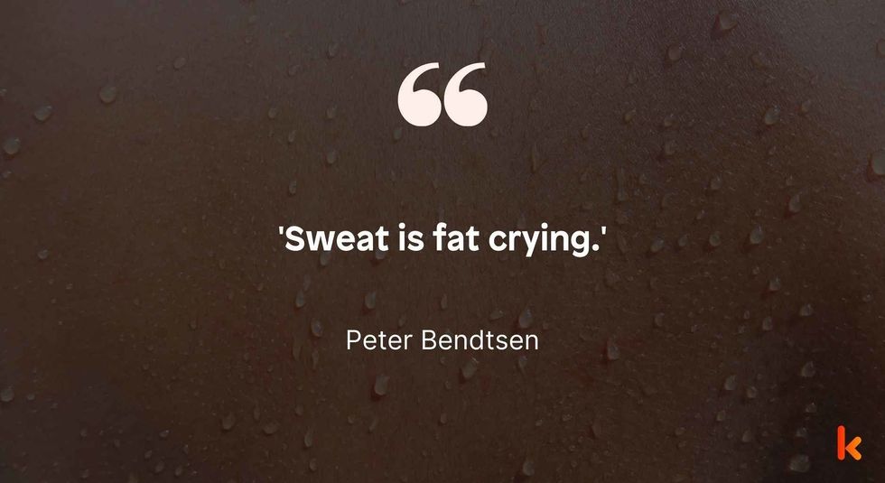 Sweat quote by Peter Bendtsen