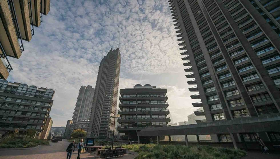The Barbican is a great example of brutalist architecture.