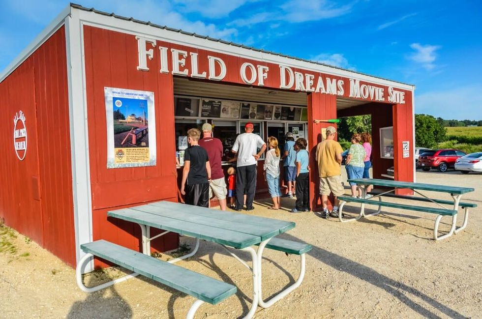 The baseball field where the movie Field of Dreams was originally shot