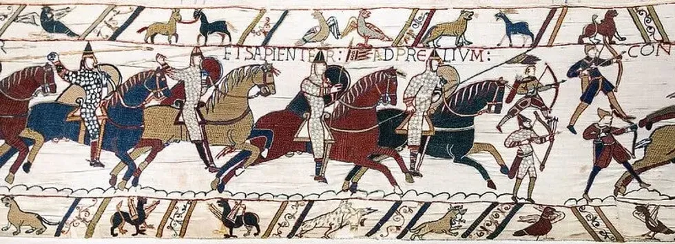 The Bayeux tapestry Depicting the Battle of Hastings to help kids