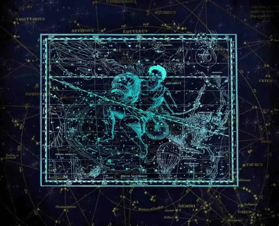 The constellation Aquarius represents a water bearer.