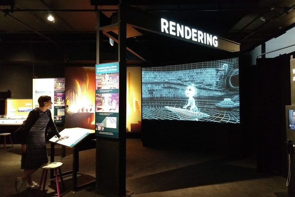 The exhibition of Pixar workflow at a museum in chicago