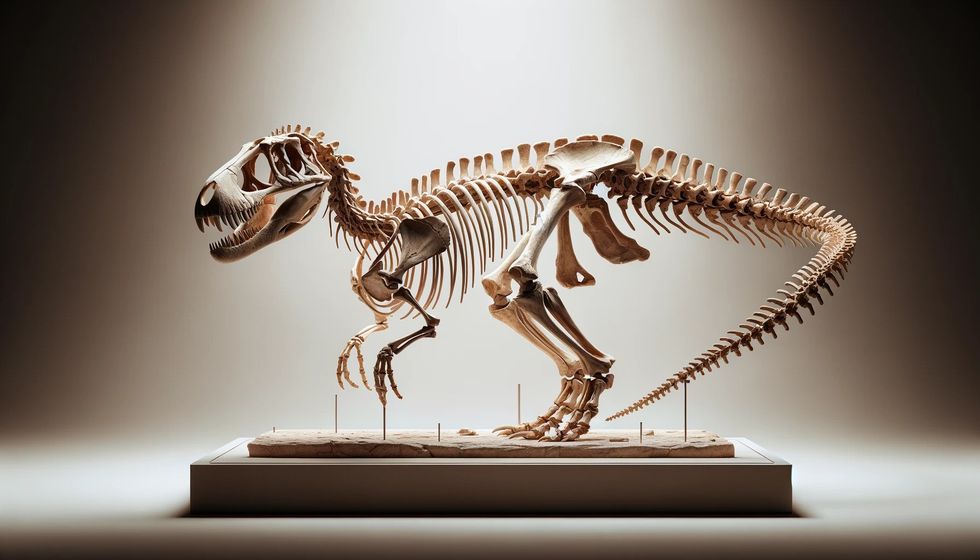 The fossil remains of an arcovenator.