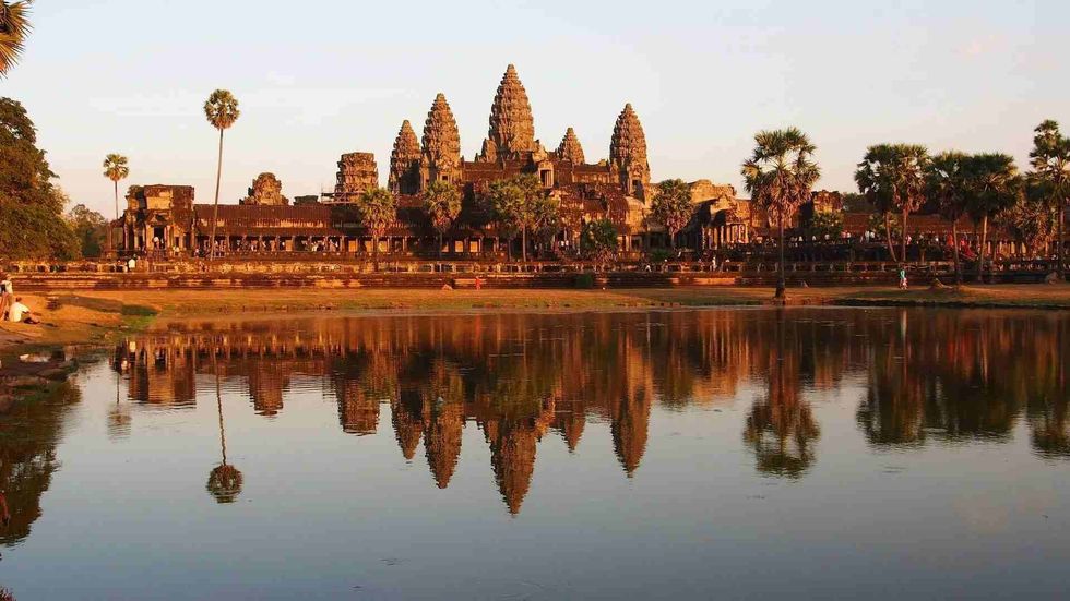 The lofty towers styled like lotus buds
