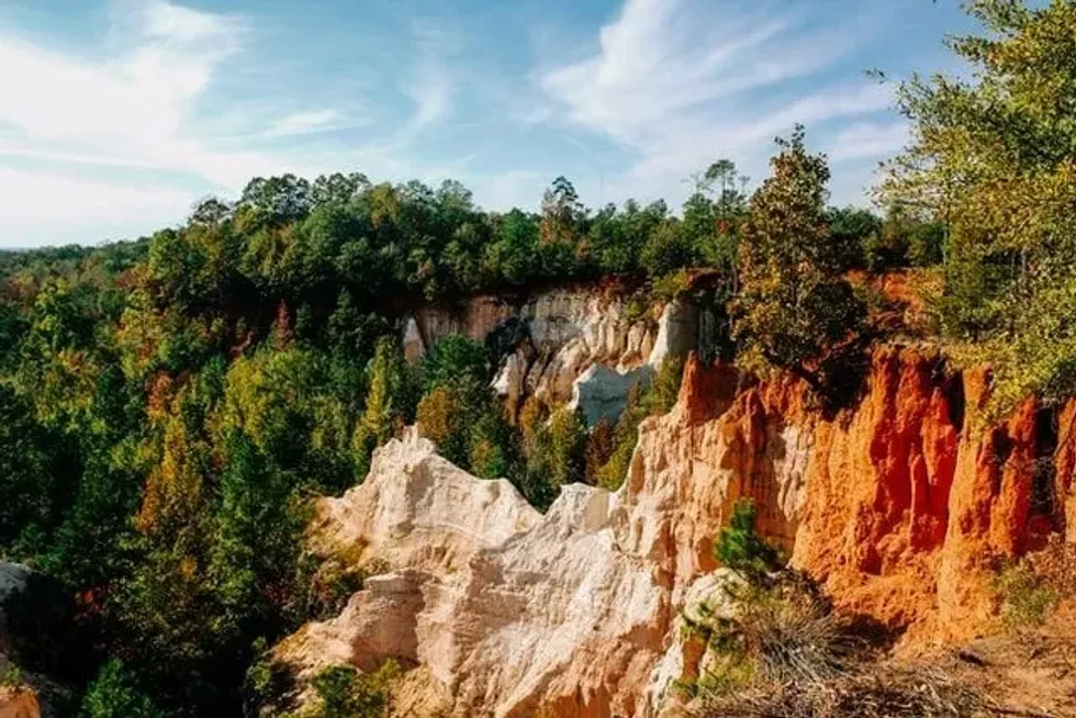 The Providence Canyon is made up of different sediments that give the canyon walls a variety of colors. Here are some Providence Canyon facts!