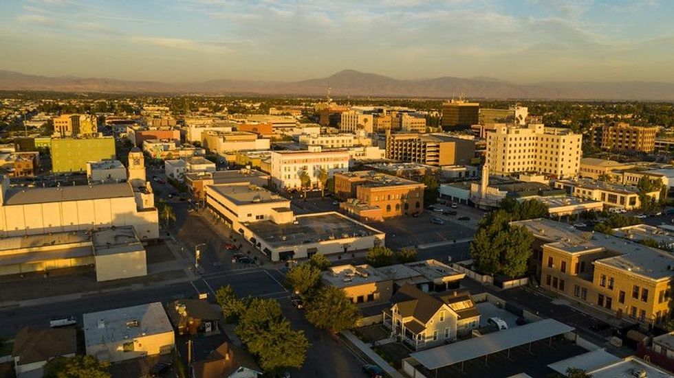 The southern city center downtown area of Bakersfield.
