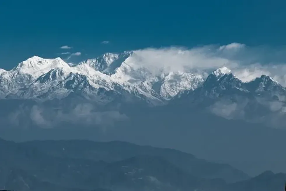 The third tallest mountain in the world- the majestic Kanchenjunga.