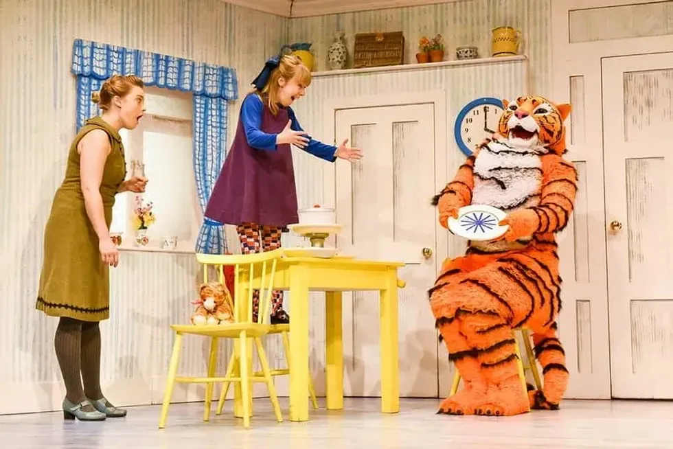 The Tiger Who Came to Tea live on stage.