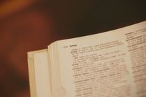 The word "lying" printed in bold at the top of a dictionary page.