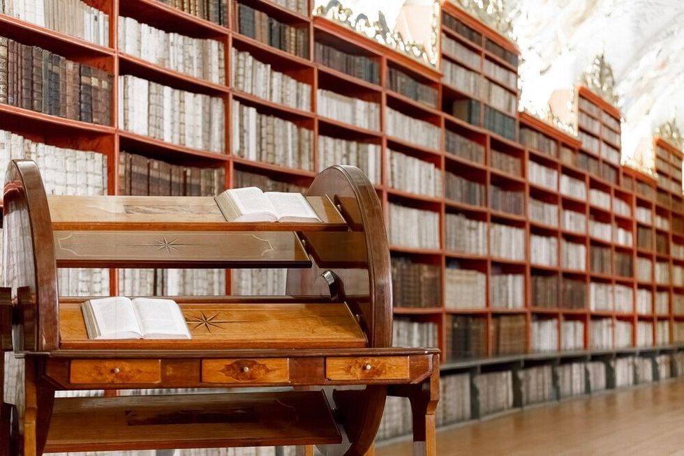 Theological hall of famous ancient library at Strahov