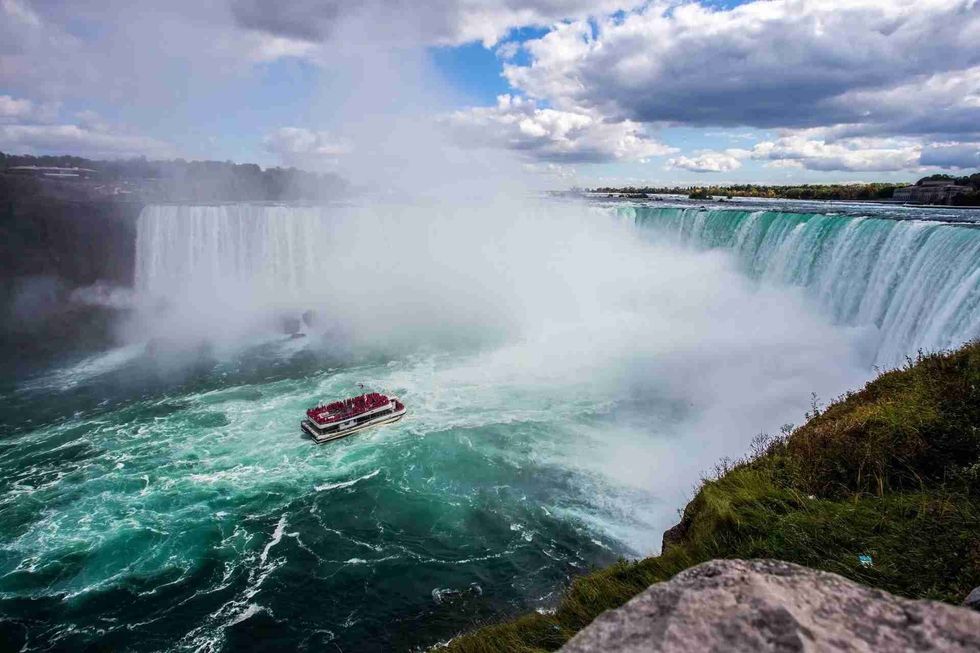 This magnificent waterfall adorns the continent of North America