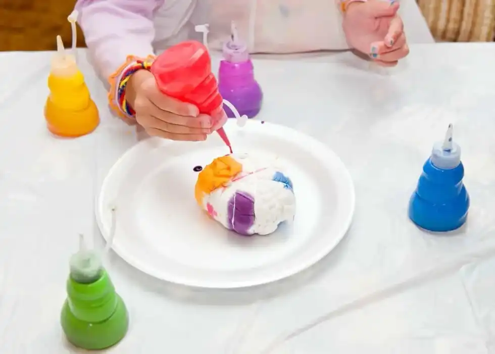Tie-dyeing is a fun activity.