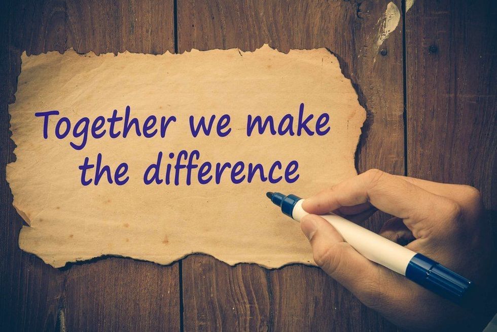 Together we make the difference concept.