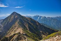 Top view of a green amazing mountain