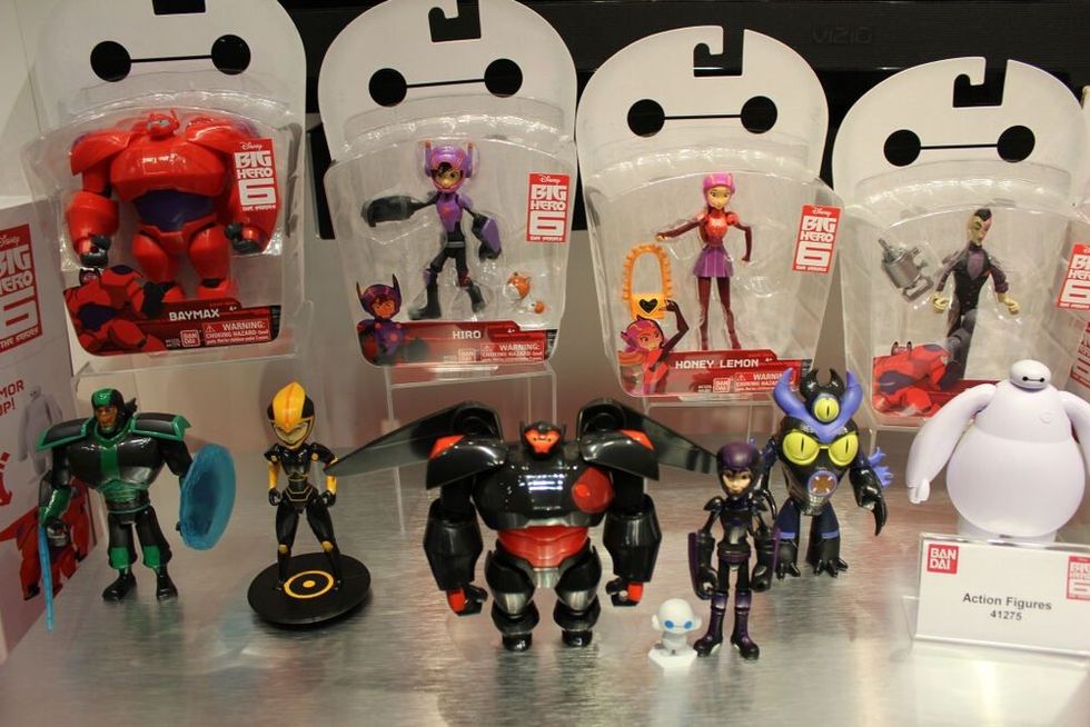 Toy Fair New York Bandai figures on display for Disney’s Big Hero 6