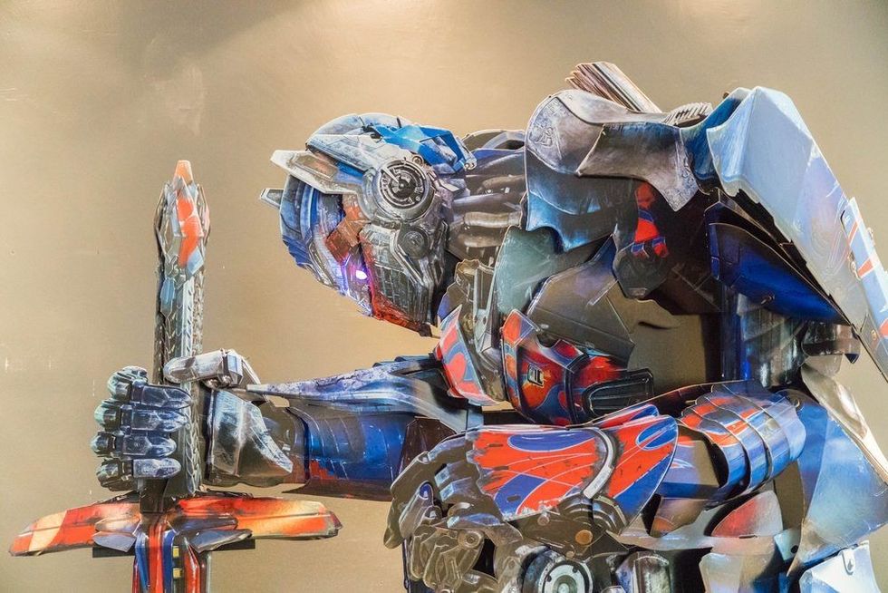 Transformers: The Last Knight movie poster. It is the fifth installment of the live-action Transformers film series directed by Michael Bay.
