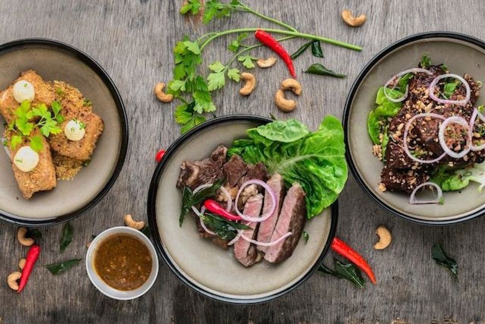 Variety of tasty food. 