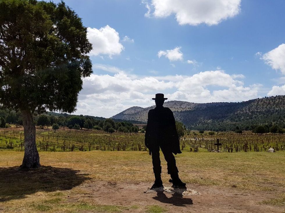 View of the Sad Hill cemetery. Here, it was filmed the movie "The Good, the bad and the ugly" in 1966.