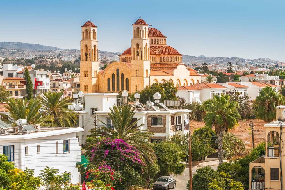 View of the town of Paphos in Cyprus.