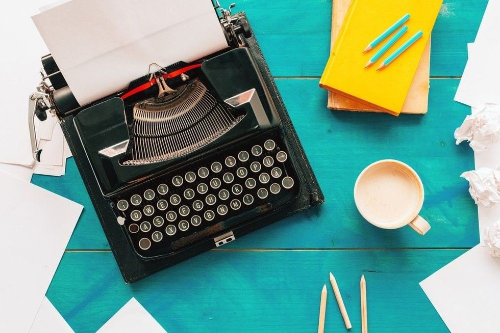 View of writer's block concept