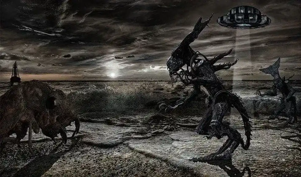 War against aliens is a central theme of 'Starship Troopers'.