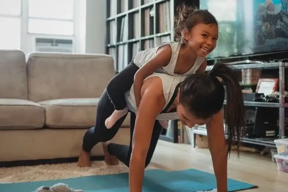 Why not try out a mommy and baby yoga class?