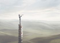 Wise man with binoculars