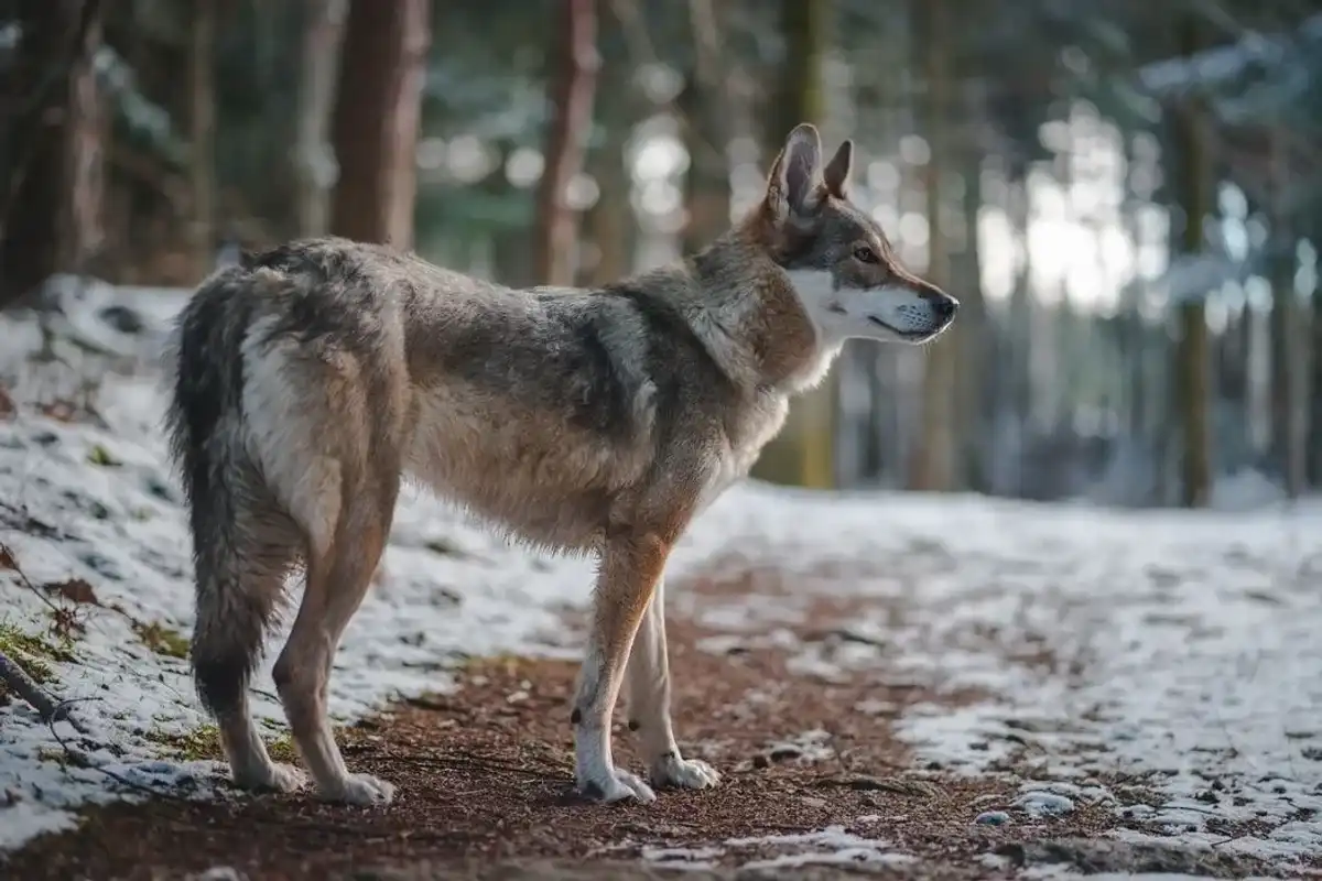 Wolfdog facts talk about their coat type and coat color.