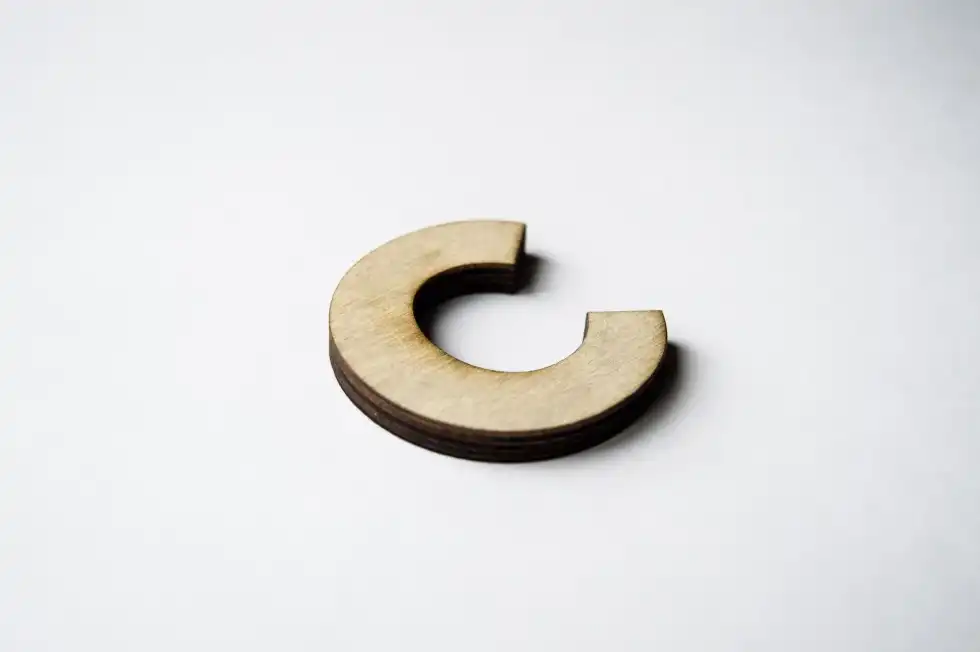 Wooden alphabet C