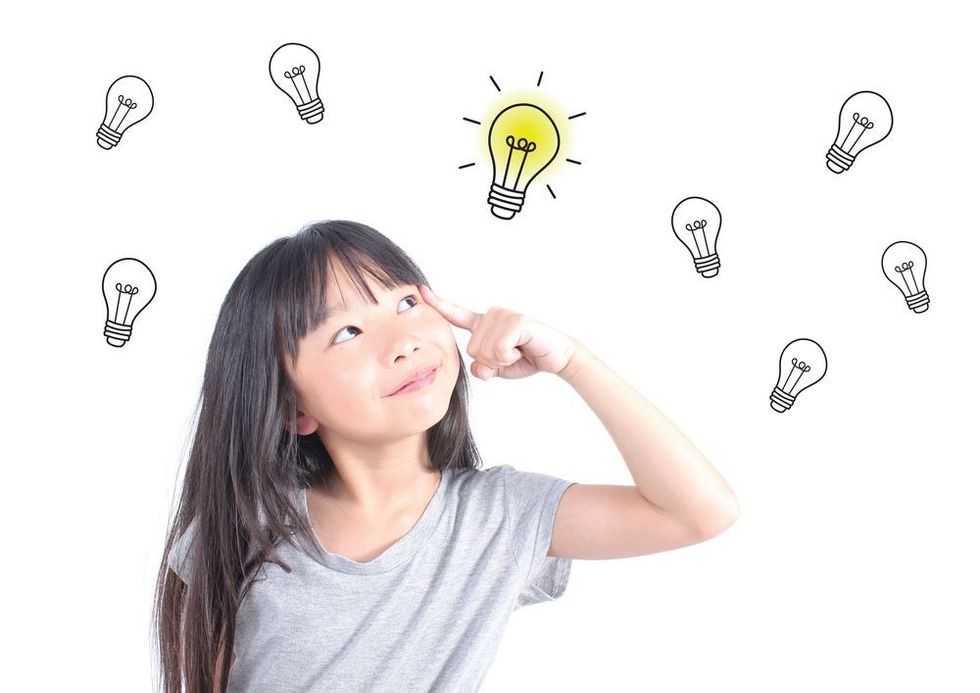 Young girl thinking